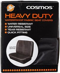 Cosmos HDC 52103 Rear Bench Heavy Duty Seat Cover in Black