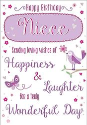 Piccadilly Greetings Modern Birthday Card Niece - 7 x 5 inches