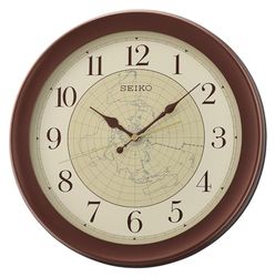 Seiko Wandklok bruin kunststof QXA709B, bruin, 36.8 x 36.8 x 4.3, Modern