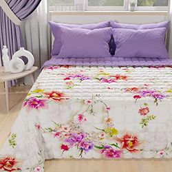 PETTI Artigiani Italiani - Summer Single Bedspread 170 x 260 cm 100 g/m² Double Face, Spring Quilt for Single Bed, Lightweight Quilt, Spring White, 100% Made in Italy