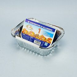 FOLI ' CONTENITORE CON COPERCHIO 1 PORZIONE X 4 PEZZI