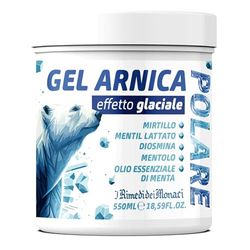 Gel Arnica Polare 550 ml - Effetto Glaciale con 5% di Mentolo, Diosmina e Olio di Menta - Allevia Muscoli Affaticati e Gambe Stanche - Made in Italy