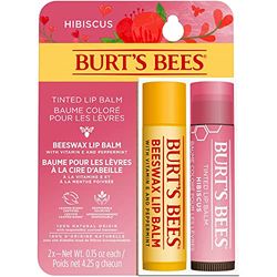 Burt's Bees set de regalo para labios, cera de abeja y bálsamo con color tono Hibiscus
