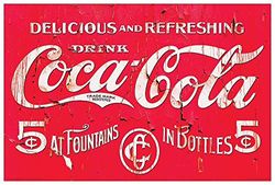 Artopweb TW22265 Delicious & b refreshing Coca Cola decoratieve panelen, multikleurig, 90 x 60 cm