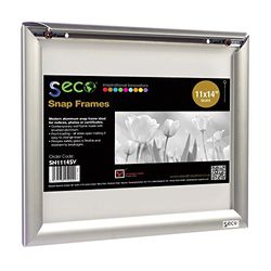 Sseco Stuart Superior frontload eenvoudig openen snap poster, zilver frame geanodiseerd (sn1144) 11 x 14 zilver