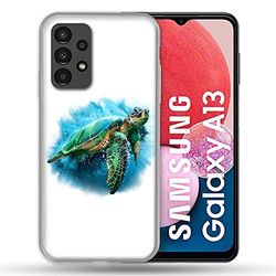 Cover per Samsung Galaxy A13 Animal Tartaruga Bianca Multicolore