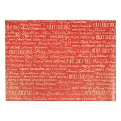 García de Pou 802.06 Mantelines Kraft Merry Christmas, 60 G/M2 31 x 43 cm, Rojo