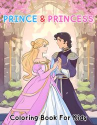 Prince and Princess: Fun with 50 coloring pages for kids