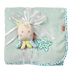 Fehn 054811 Kuscheldecke Oktopus – Kuschelige Schmusedecke - zum Kuscheln, ALS Krabbelunterlage, Schnuffeltuch Oder Zudecke für zuhause und unterwegs
