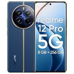 realme Teléfono Móvil 12 Pro 5G 8 + 256GB, Cámara para retratos con teleobjetivo, Sony IMX882 con OIS, Pantalla de visión curva de 120Hz, Procesador Snapdragon 6 de 1ª generación 5G, Submarine Blue