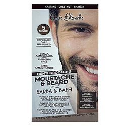 Renee Blanche Colorazione Per Barba E Baffi Tintura Colore Castano 20 ml tubo colorante + 20 ml sviluppatore + 10 ml shampoo