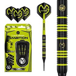Winmau Michael Van Gerwen Ambition - Dardos de Punta Suave de latón Recubierto de 20 Gramos - MvG