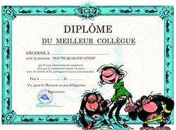 Gaston Lagaffe Diploma Card - Best Colleague - Monkeys Work - for Men
