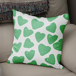 Bonamaison Decoratieve kussenhoes Benzine Groen & Wit, Sierkussenovertrekken, Home Decoratieve Kussenslopen voor woonkamer, Bank, Slaapkamer, Grootte: 50x50 Cm - Ontworpen en vervaardigd in Turkije