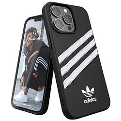 adidas Coque de téléphone conçue pour iPhone 13 Pro, Coques Anti-Chute, Bords surélevés Antichoc, Coque de Protection Originale, Noir et Blanc