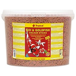 Tropical Pływający pokarm wybarwiający dla ryb w oczku wodnym KOI&GOLDFISH COLOUR STICKS 11L / 900g