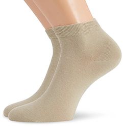 Unbekannt Only dubbelpak sneakersokken voor heren, verpakking van 2 stuks, beige (sisal 0783), 39/42 EU