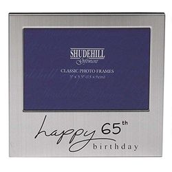 Temptations Fine Jewellery Shudelhill Giftware - Cornice portafoto con Scritta Happy 65th Birthday