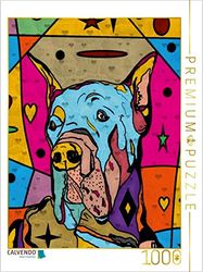 CALVENDO- Bielow Nico-Puzzle Fotografico, Soggetto: Dog Tedesco Mike, Colore Bianco, 1000 Teile, 4059478947665