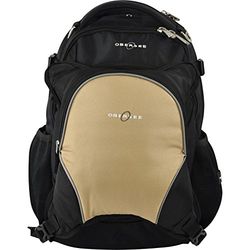 Obersee Baby-Girl's O3OBPCA029 Oslo Diaper Bag Backpack with Detachable Bottle Snack Cooler, Viola Changing kit, Clothing Cube, Wet Pouch, Black/Sand, One Size