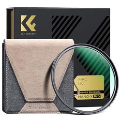K&F CONCEPT Nano-Xcel Pro 95mm Filtro UV de Protección MC UV Ultradelgado con Marco de Cobre Vidrio óptico HD con 36 Capas Revestimiento Nano con Estuche de Filtro