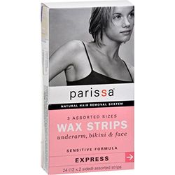 PARISSA WAX STRIPS,SENSTV,ASSORTD 24 CT 1-EA