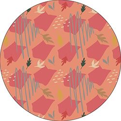 Bonateks, Ronde digitaal bedrukte muismat, antislip onderkant, voor kantoor en thuis, diameter: 22 cm