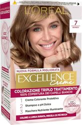 L’Oréal Paris Colorazione Triplo Trattamento Excellence, Con Acido Ialuronico, 100% Copertura Capelli Bianchi, Per Capelli Più Idratati, Biondo (7)