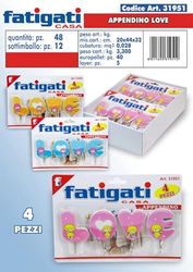 FATIGATI SRL Lot de 4 Crochets 31951, comme sur la Photo