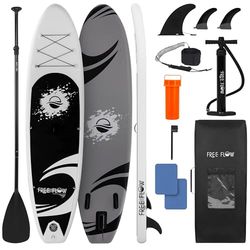 SereneLife Opblaasbaar Stand-Up Paddleboard - Antislip SUP Paddle Board met Peddel, Pomp, Leash en Accessoires - voor Volwassenen en Jeugd
