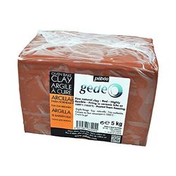 Pebeo - Argila de cozedura vermelha, 5 kg - Argila para escultura - Argila de cozedura vermelha - 5 kg