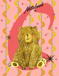 Atomic Bear Notebook: Bear Journal Notebook Pink for Inveterate Scholars, Epic Poets and Relentless Writers 8.5 x 11 Inch Dimensions College Ruled Lines Good for Single Courses