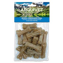 ARQUIVET - Osso pressato in pelle bovina 5 cm (sacchetto 12 unità) - Osso per cani - Osso per rinforzare i denti del cane - Osso masticabile