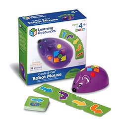 Learning Resources Code & Go Robot Mouse - 31 Pieces, Ages 4+, Coding STEM Toys, Screen-Free Coding Toys Kids,Back To School Gifts, Robot Toy