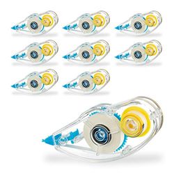 Relaxdays Lot de 9 stylos correcteur Souris pour Bureau école et Studio Blanc 5 mm x 8 m