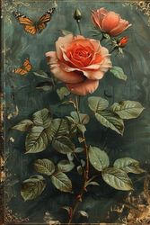 Vintage rose journal