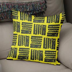 BonaMaison Fundas para Cojínes, Amarillo neón y Humo Funda de Almohada Elegante y Suave para Decorativa Moderna Decoración del Hogar Habitación, 50x50 Cm - Diseñado y Fabricado en Turquía