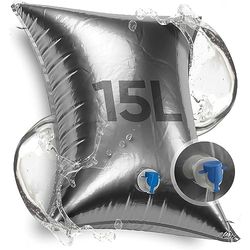 Waterzak 15 L - 1 St Opvouwbaar - voor Camping - Wateropslag Drinkwaterzak Waterzakken [Water Bag] Wateropslagzak Waterreservoir Opslagzak Watervoorraad Noodvoorraad Noodwatervoorziening