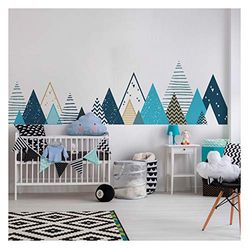 Ambiance-Sticker Muursticker voor kinderen, enorme decoratie, Scandinavische bergen voor kinderkamer, tipika, 65 x 240 cm