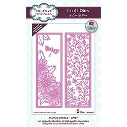 Creative Expressions Sue Wilson-Floral Panels-Sunflower-Craft Die, Metal, Size Die Size 4.8 x 13.5 cm CED2052