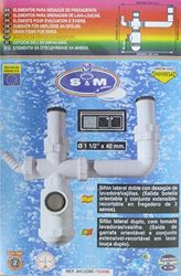 'saneaplast metalsant. 750496 – Sifon Evac curvo 1 1/2 dB orizzontale S & M