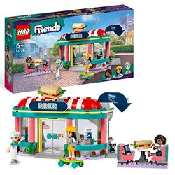 LEGO, 41728 Friends Restaurante Clásico de Heartlake, Juguete de Comida para Niñas y Niños de 6 Años o Más, 3 Mini Muñecas Personajes 2023, Idea Regalo, Multicolor