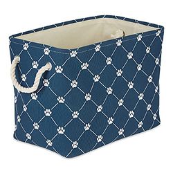 Ben torr tass och ben tryck, polyester, marinblå spaljé, stor rektangel, 17,5 x 12 x 15