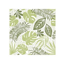 Homéa, Set de 20 Serviettes Cocktail en Papier 3 Plis 25 x 25 cm Feuille