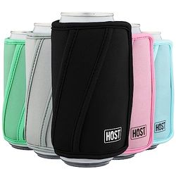 HOST Insta-Chill Slim Cooler Gel et poche de glace flexible pour canettes de 350 ml Noir