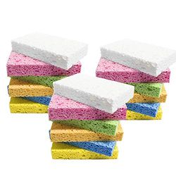 ARCLIBER Esponja de Limpieza, celulosa antiarañazos para Cocina, baño, Coches, Esponja comprimida Colorida (Paquete de 18)