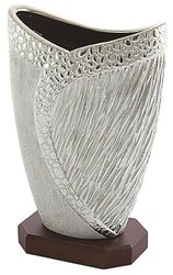Art-Trophies AT11513 keramische trofee en glas, volwassenen, uniseks, zilver, 23 cm