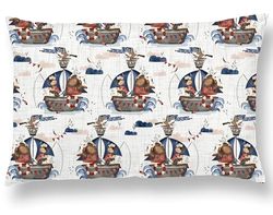 Almohada Infantil con Funda De Almohada Estampada 33x45 Cm De Algodón Oeko-Tex - Cojín Cuna Bebe Y Niños- Cojin Pequeño para Bebés para Siestas En La Guardería, Escuela Y Viajes - 1 Año 2 Años