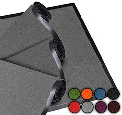 LucaHome Lot de 2 Tapis antidérapants et lavables pour Porte d'entrée, Cuisine et Couloir Gris 40 x 60 cm