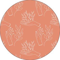 Bonateks, Round Digital Printed Mouse Pad, Non-Slip Base, for Office and Home, Diameter:22cm